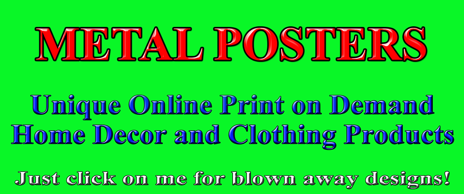 metal poster home decor clothing print on demand online